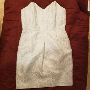 UO Silence & Noise Brocade Strapless Mini Dress